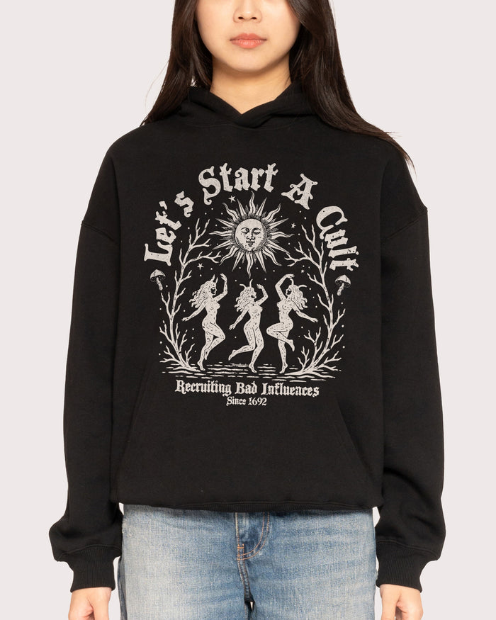 Let's Start a Cult Black Hoodie