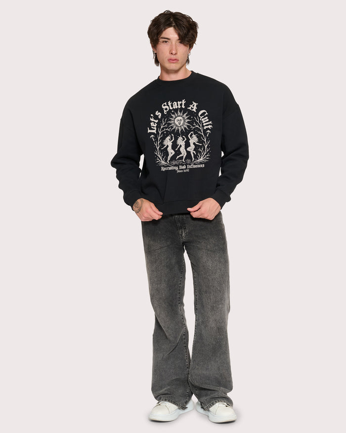 Let's Start a Cult Black Sweatshirt