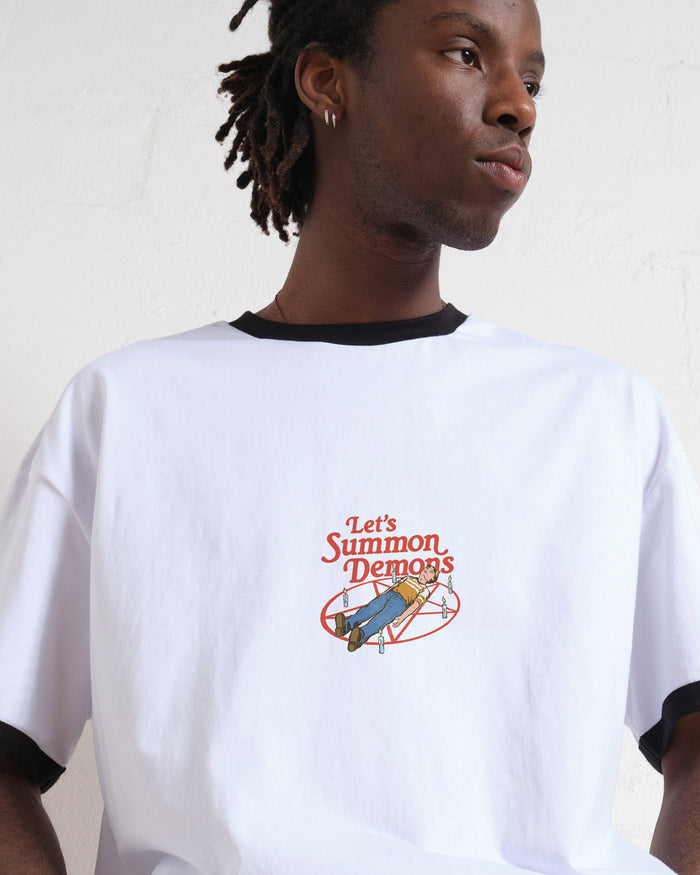 Let's Summon Demons Front and Back T-Shirt Australia Online