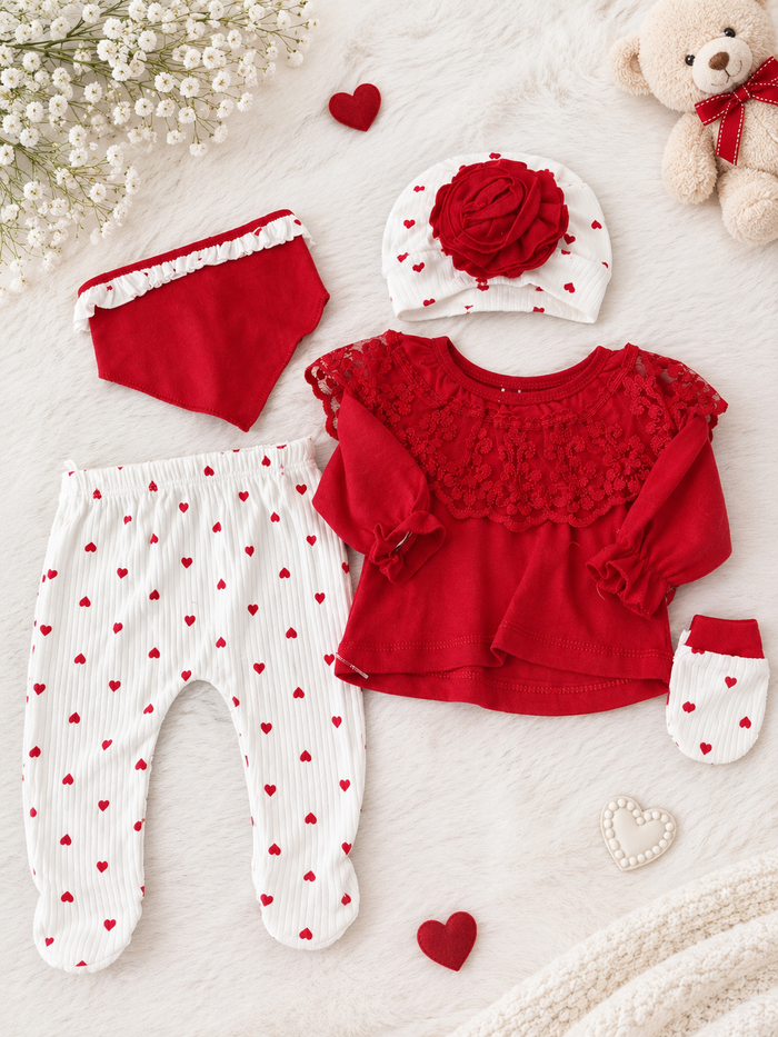 Lieve Hartjes – 5-Delige Babyset