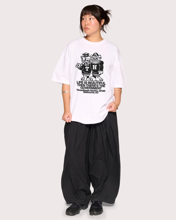 Life is Beautiful White Oversized Tee