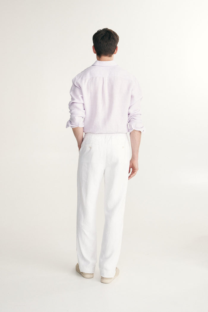 Linen pant with drawstring