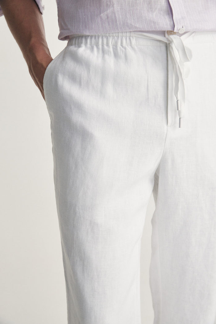 Linen pant with drawstring