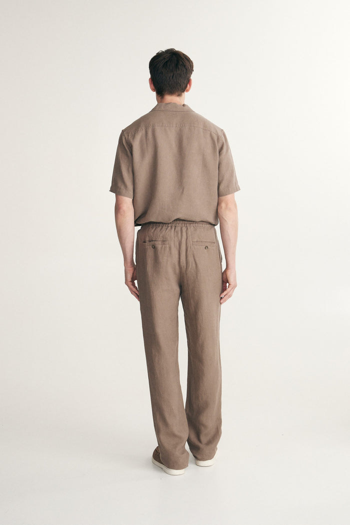 Linen pant with drawstring