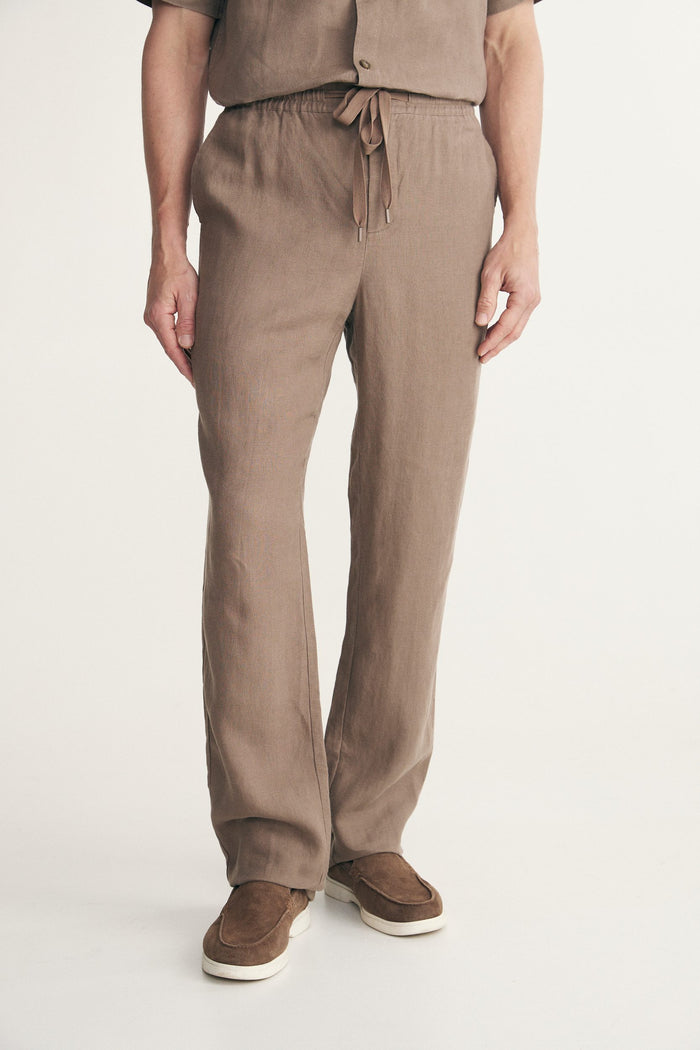 Linen pant with drawstring