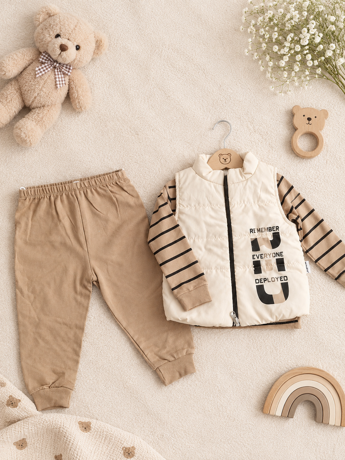 Little Bear Beige Babyset – 3-delig