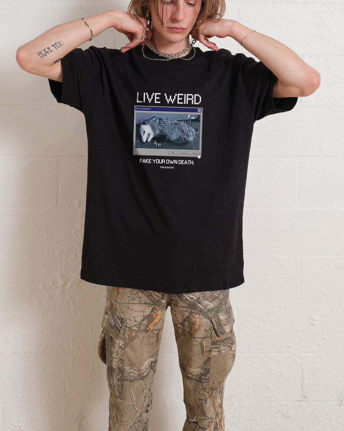 Live Weird, Fake Your Own Death T-Shirt Australia Online