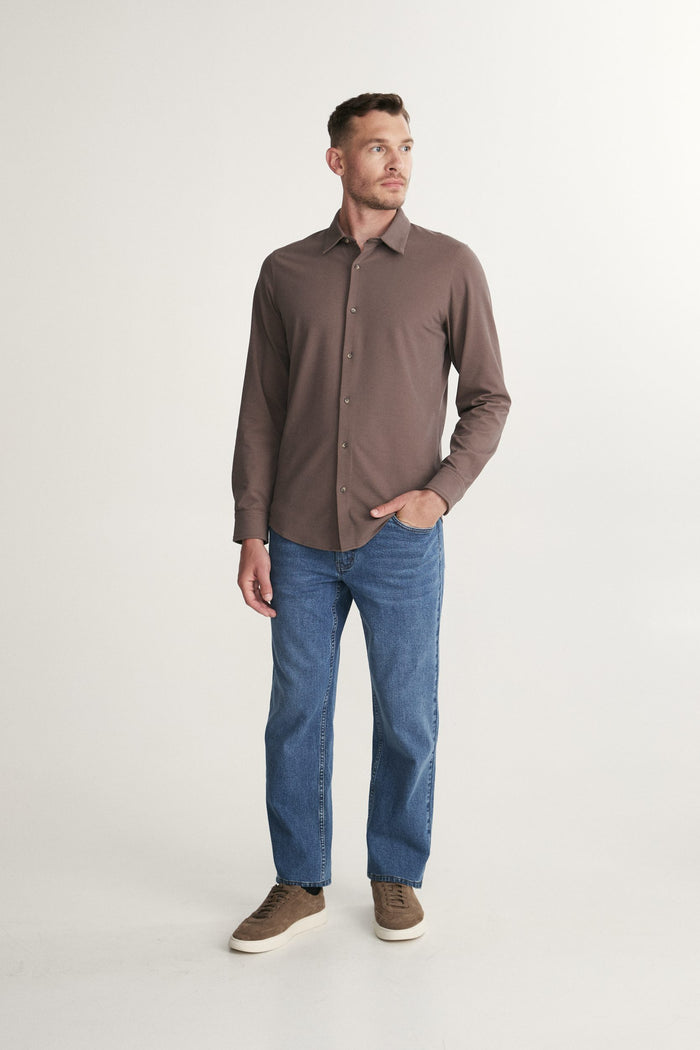 Long sleeve Fitted jersey shirt