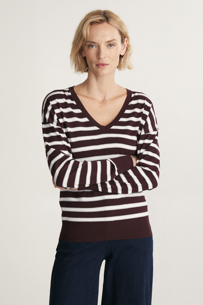 Loose striped sweater