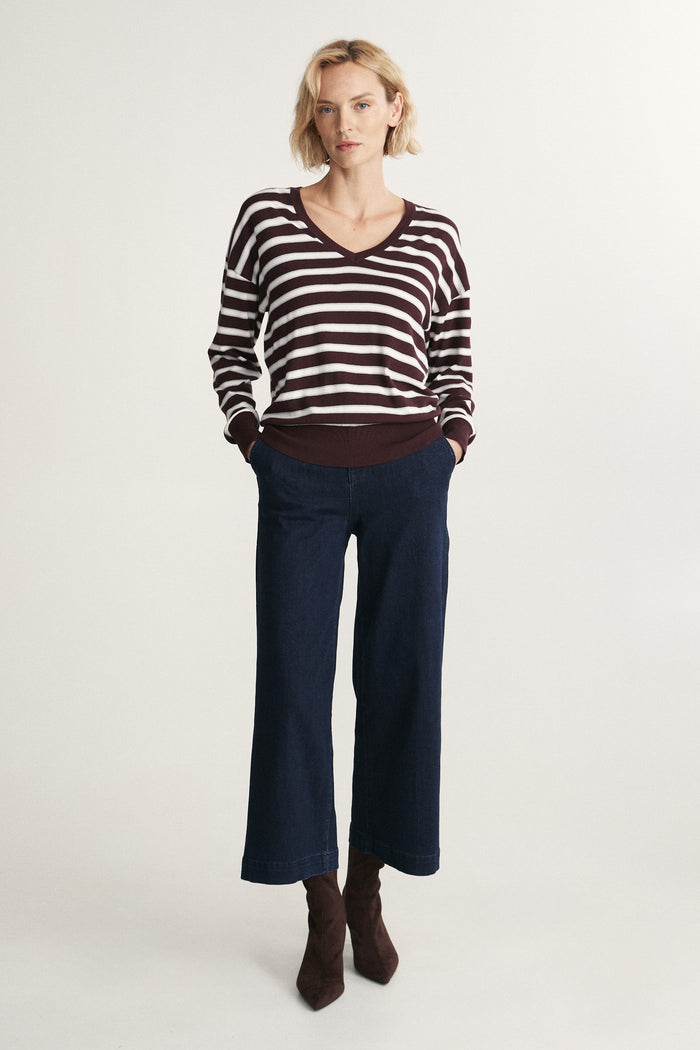 Loose striped sweater