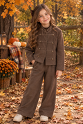 Luna Chic – Elegante Kinderjas & Wijde Broek Set