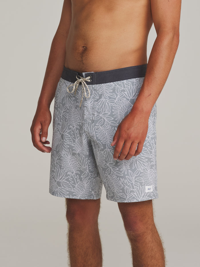 Katin Lush Hybrid Trunk in Gray, worn by a model, side view #color_gray