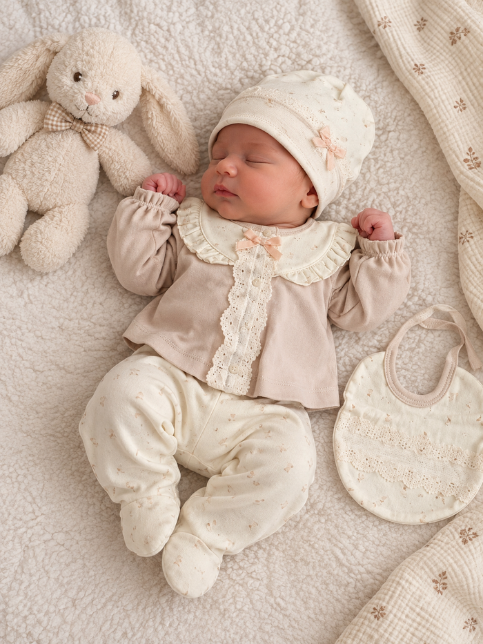 Luxe 5-Delige Babyset – Little Bow & Lace