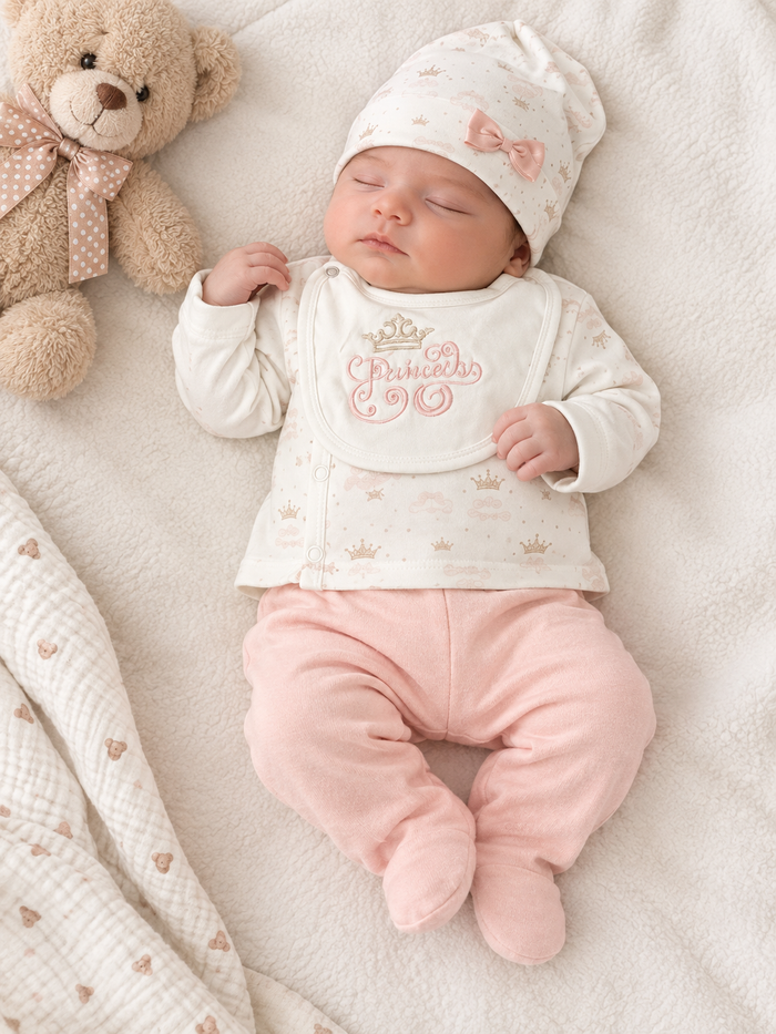Luxe 5-Delige Babyset – Princess Roze