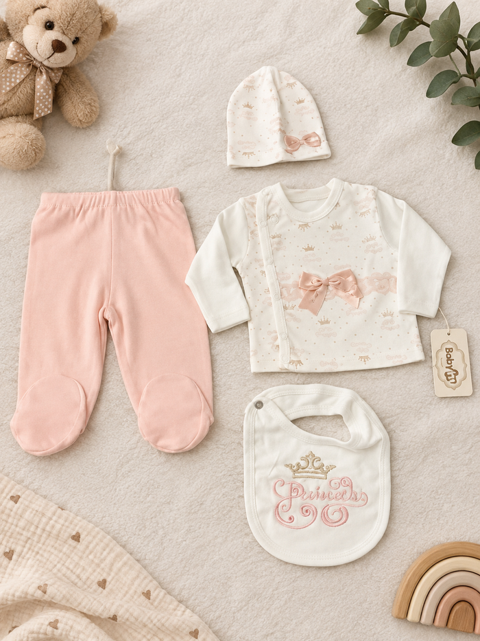 Luxe 5-Delige Babyset – Princess Roze