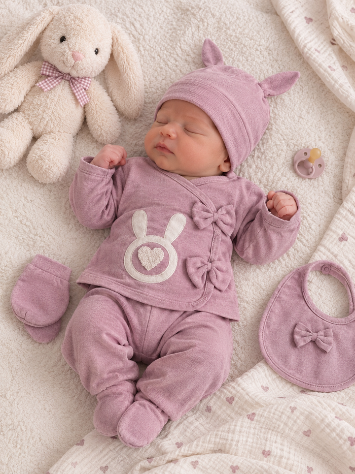 Luxe Babysetje – Little Bunny | 5-Delig