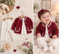 Luxe Bordeaux Babysetje – 3-Delig