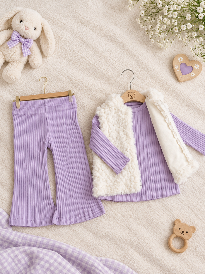 Luxe Lavendel Teddy Set – 3-delig