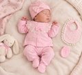 Luxe Roze Babysetje met Kant & Strik