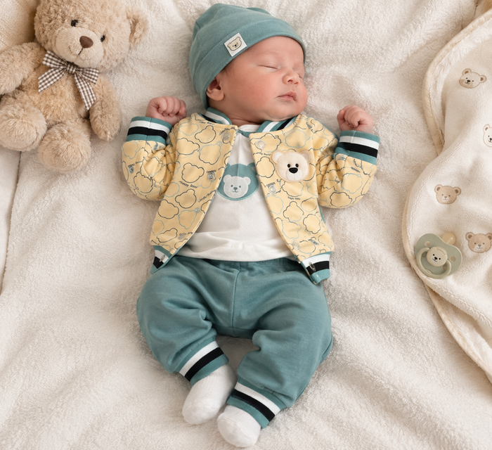 Luxe Teddy Bear Babyset – 3-delig