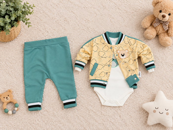 Luxe Teddy Bear Babyset – 3-delig