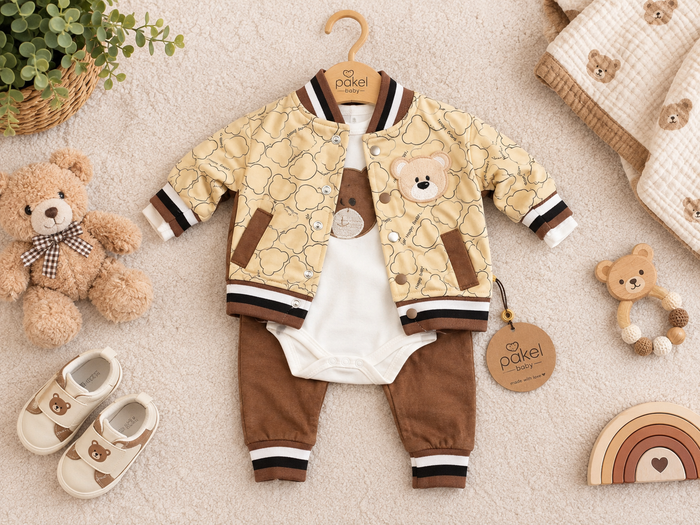 Luxe Teddy Bear Babyset – 3-delig