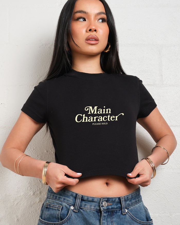 Main Character Baby Tee Graphic Baby Tee Australia Online