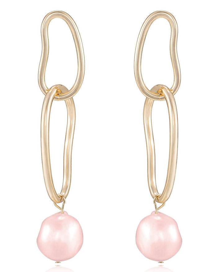 Pink Pearl with 18k Gold Plating / One Size