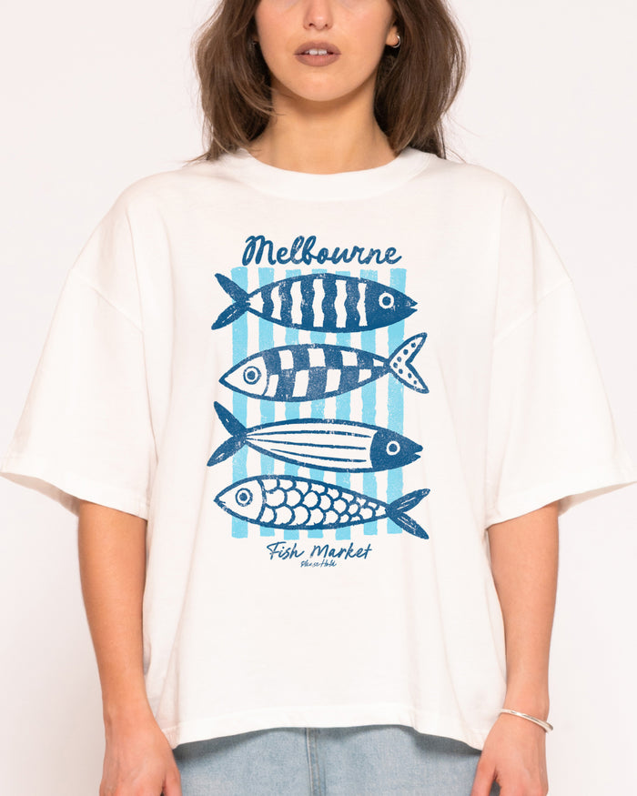 Melbourne Fish Market Boxy Crop Tee