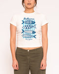 Melbourne Fish Market White Longline Baby Tee