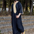 Men's Black Long Shirt Muslim Robe | Stylish Robe