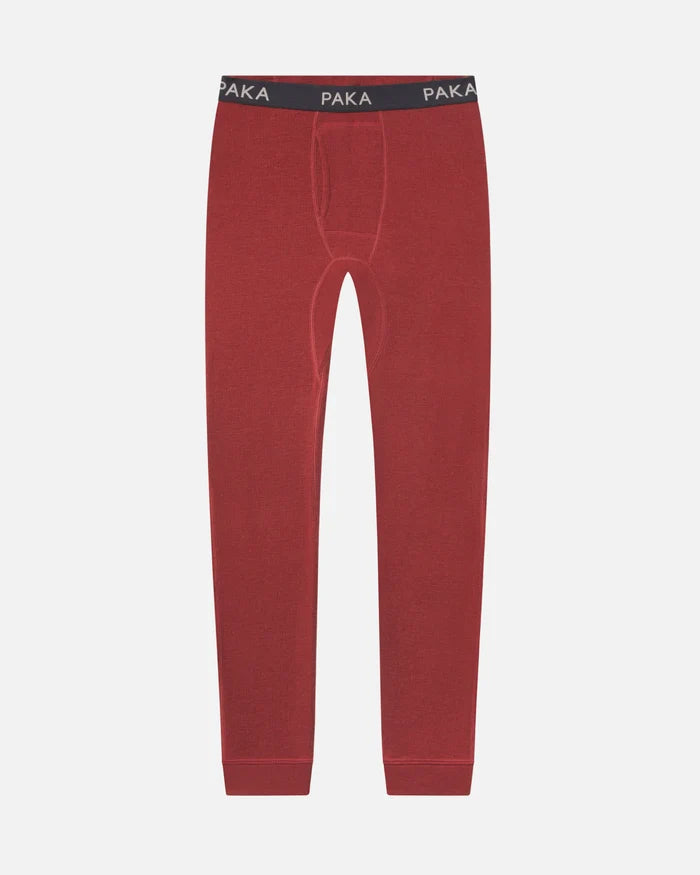 Men's Thermal Baselayer Bottoms for Skiing and Winter in Clay Red – PAKA Apparel