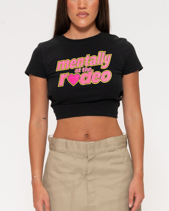Mentally At The Rodeo Black Baby Tee