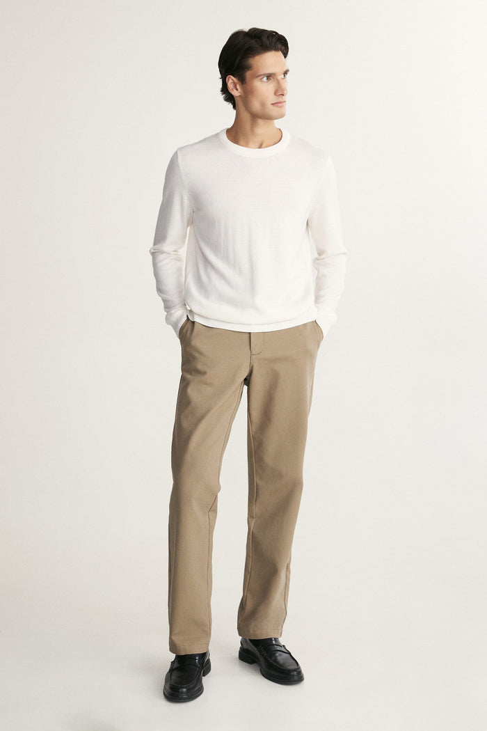 Merino wool crew neck sweater