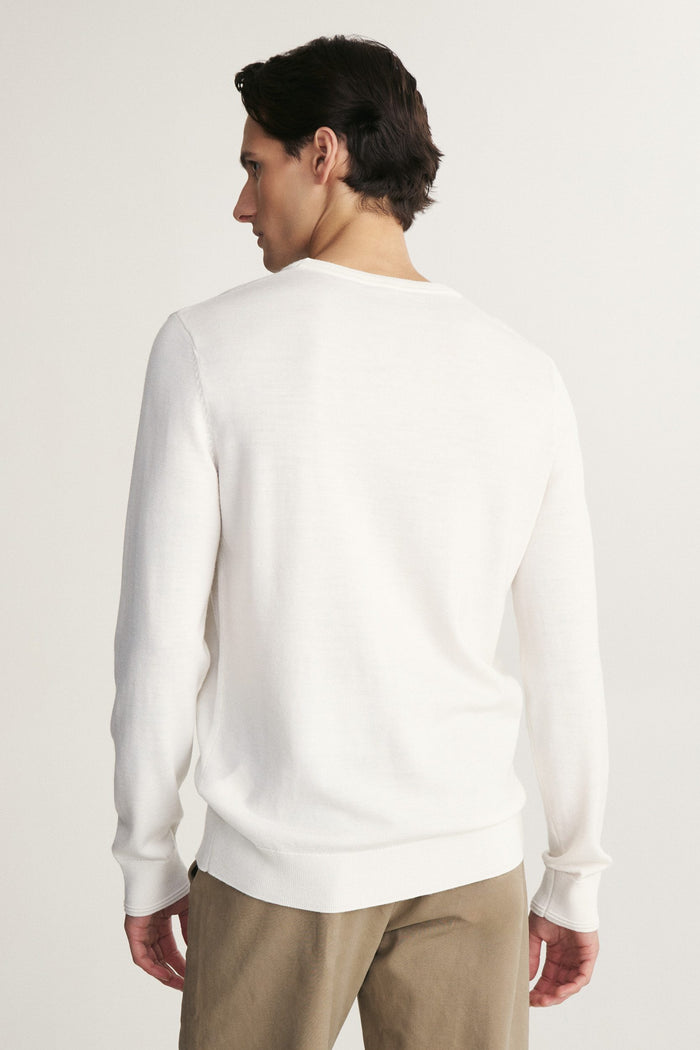 Merino wool crew neck sweater