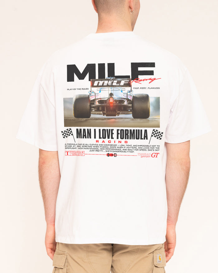 MILF Racing White Oversized Tee