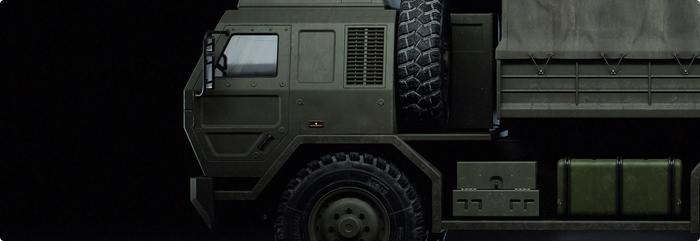 Military Transport Truck 3D Model
