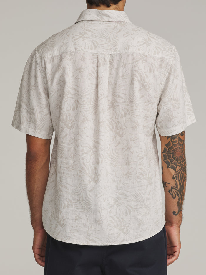 Katin Moco Shirt in Birch, worn by a model, back view #color_birch