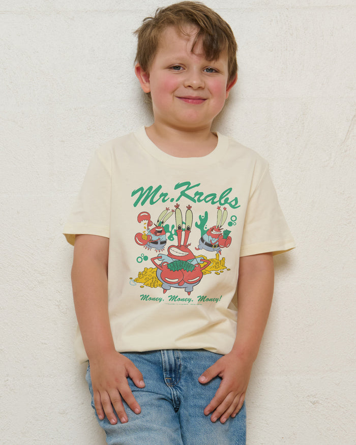 Money Man Krabs Natural Kids T-Shirt