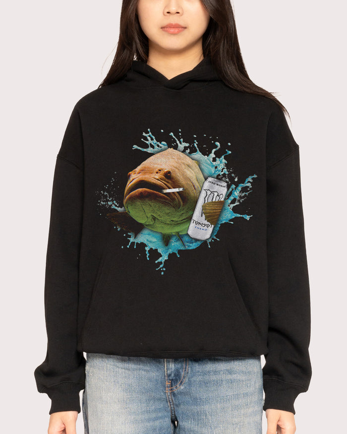 Monster Fish Black Hoodie
