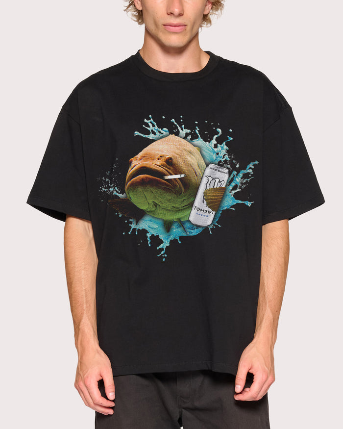 Monster Fish Black Oversized Tee