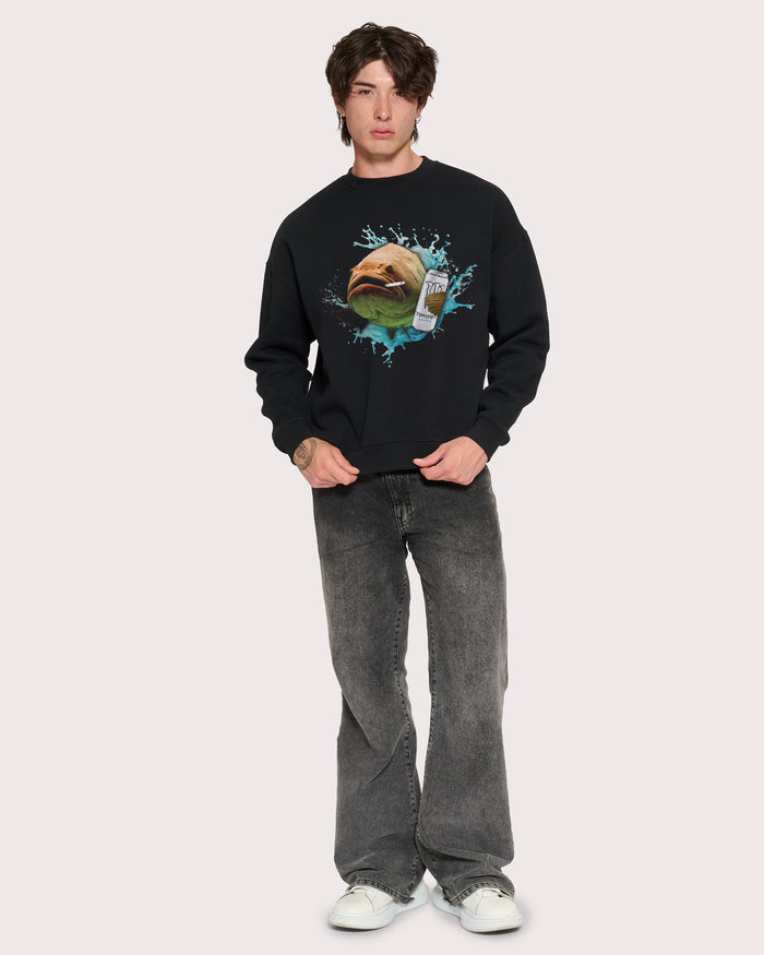 Monster Fish Black Sweatshirt