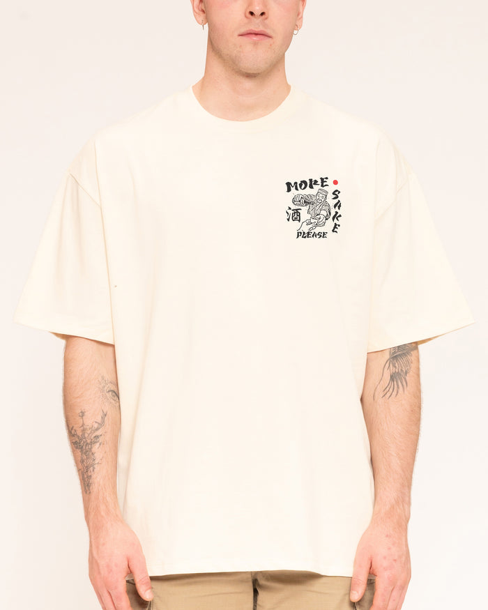 More Sake Please Natural Oversized Tee