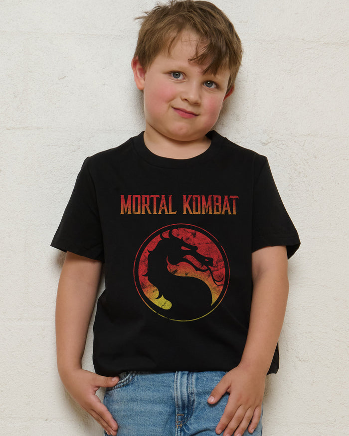 Mortal Kombat Logo Black Kids T-Shirt