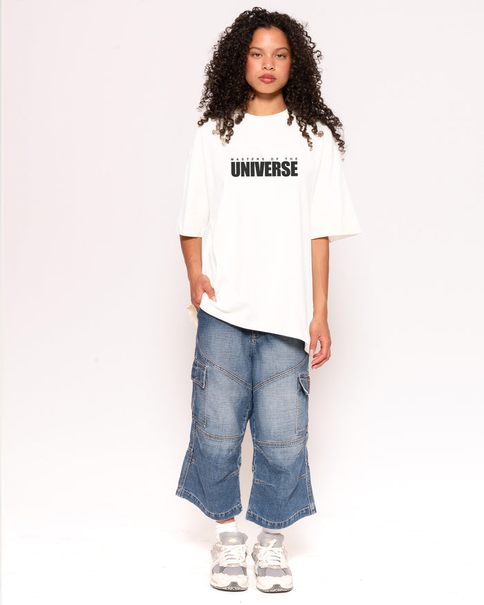 MOTU Squares White Oversized Tee