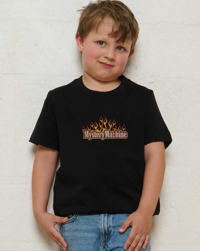 Mystery Machine Black Kids T-Shirt