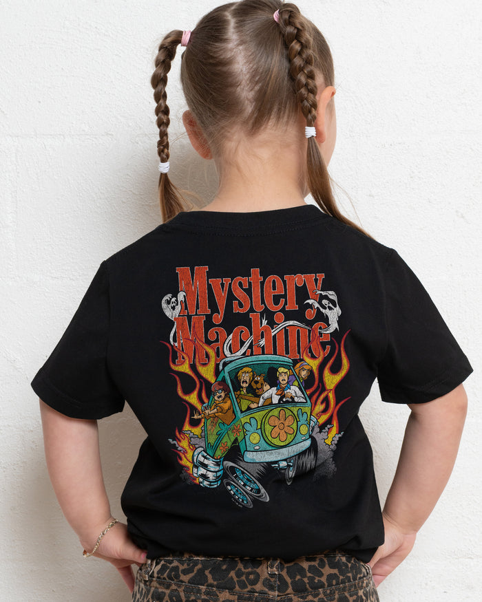 Mystery Machine Black Kids T-Shirt