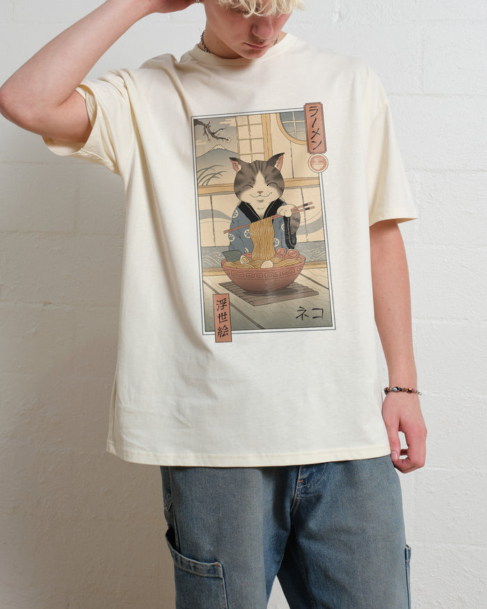 Neko Ramen Ukiyo-e T-Shirt