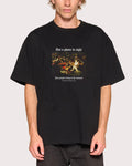 Not a Phone in Sight Black Oversized Tee