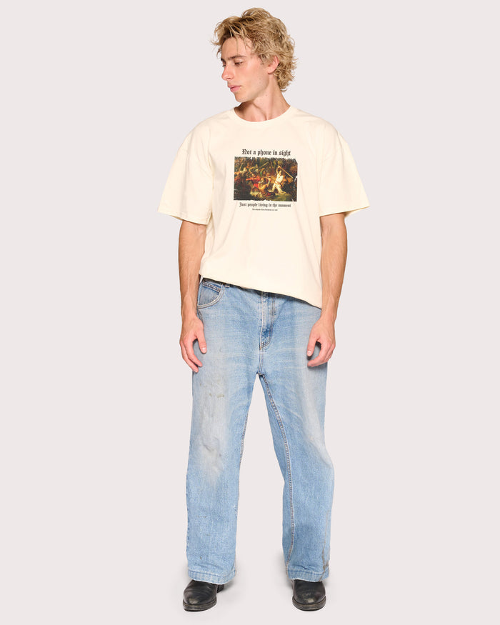Not a Phone in Sight Natural T-Shirt